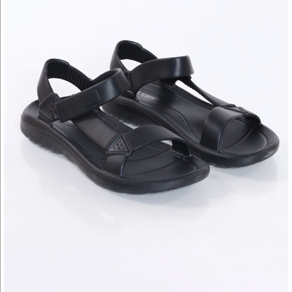 Cape Robbin Black Velcro Sandals